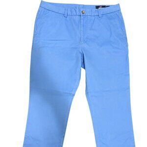 Vineyard Vines Slim Fit Breaker Pants Size 35x 30 Flat Front Blue